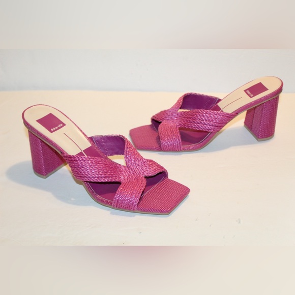 Dolce Vita Orchid Raffia Nitro Sandals Size Women’s 8.5 NEW - Picture 11 of 11